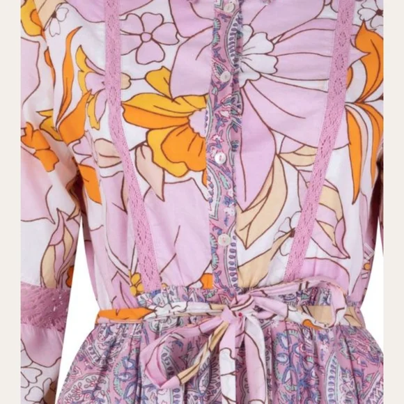 NWT Floral Pink and Orange Dress Cleobella Style.